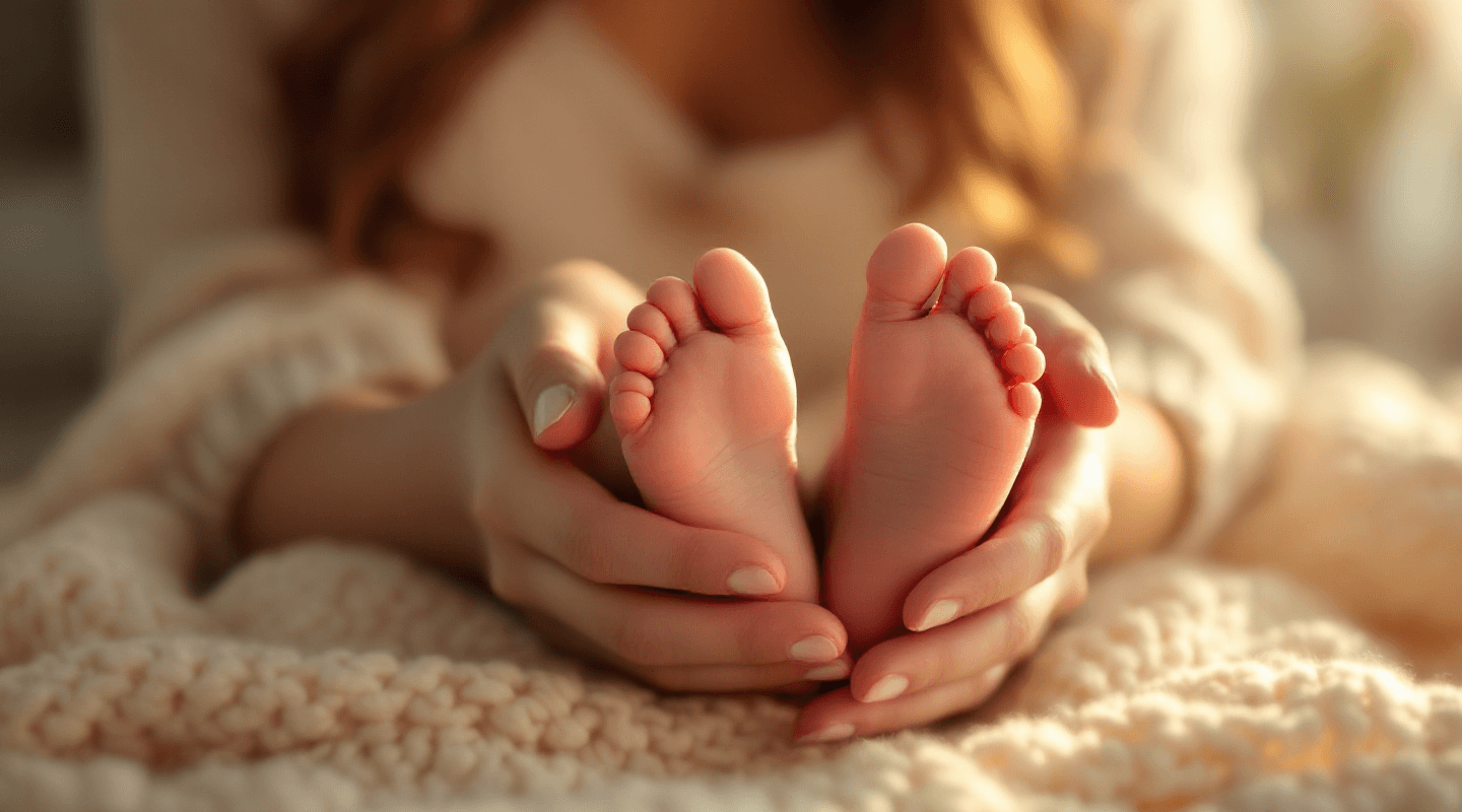 Happy parents choosing a baby name together